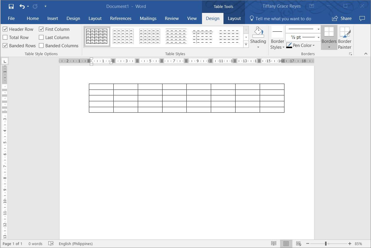 use draw table in word for mac 2016